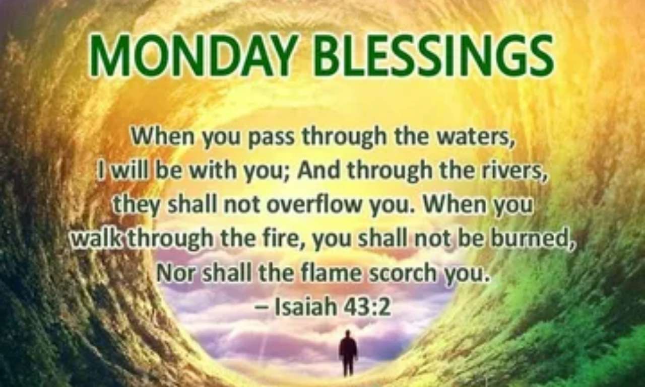 Monday blessings sunrise with open hands in prayer symbolizing hope, faith, peace, and new beginnings