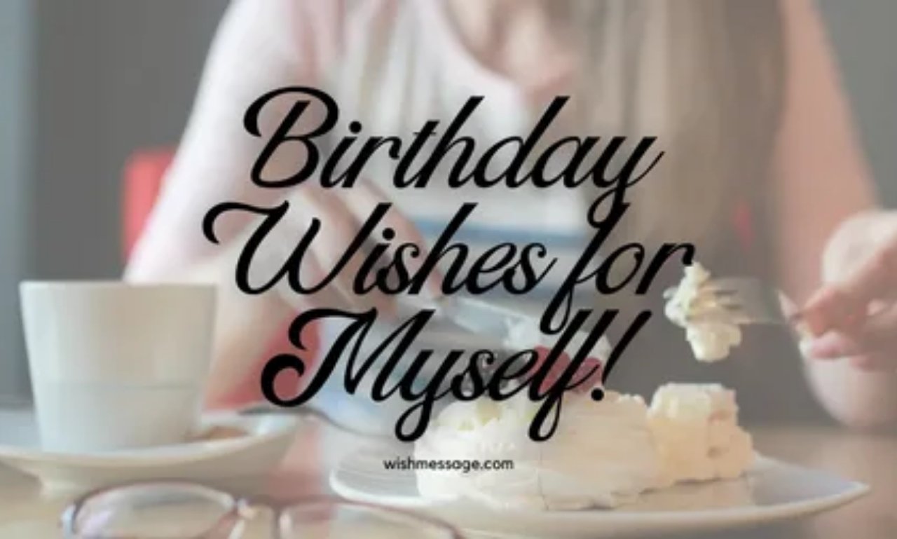 Birthday wishes to myself card with candles, soft lights, and a journal reflecting self-love and gratitude