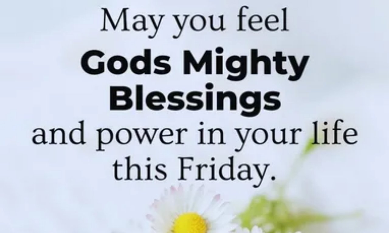 Friday blessings image with morning prayer, gratitude, and uplifting inspirational message