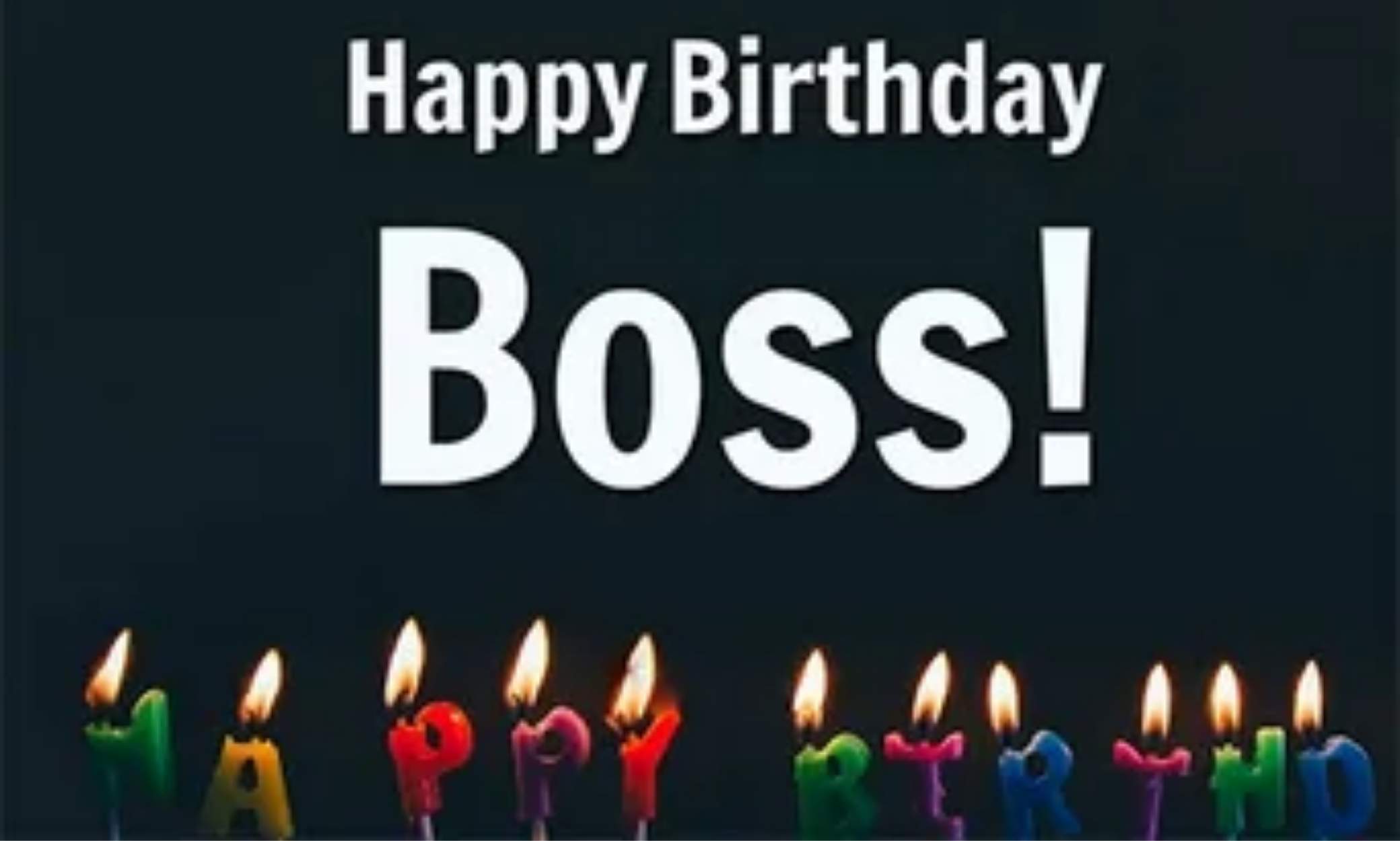 Professional birthday wishes for boss card on office desk with pen and envelope