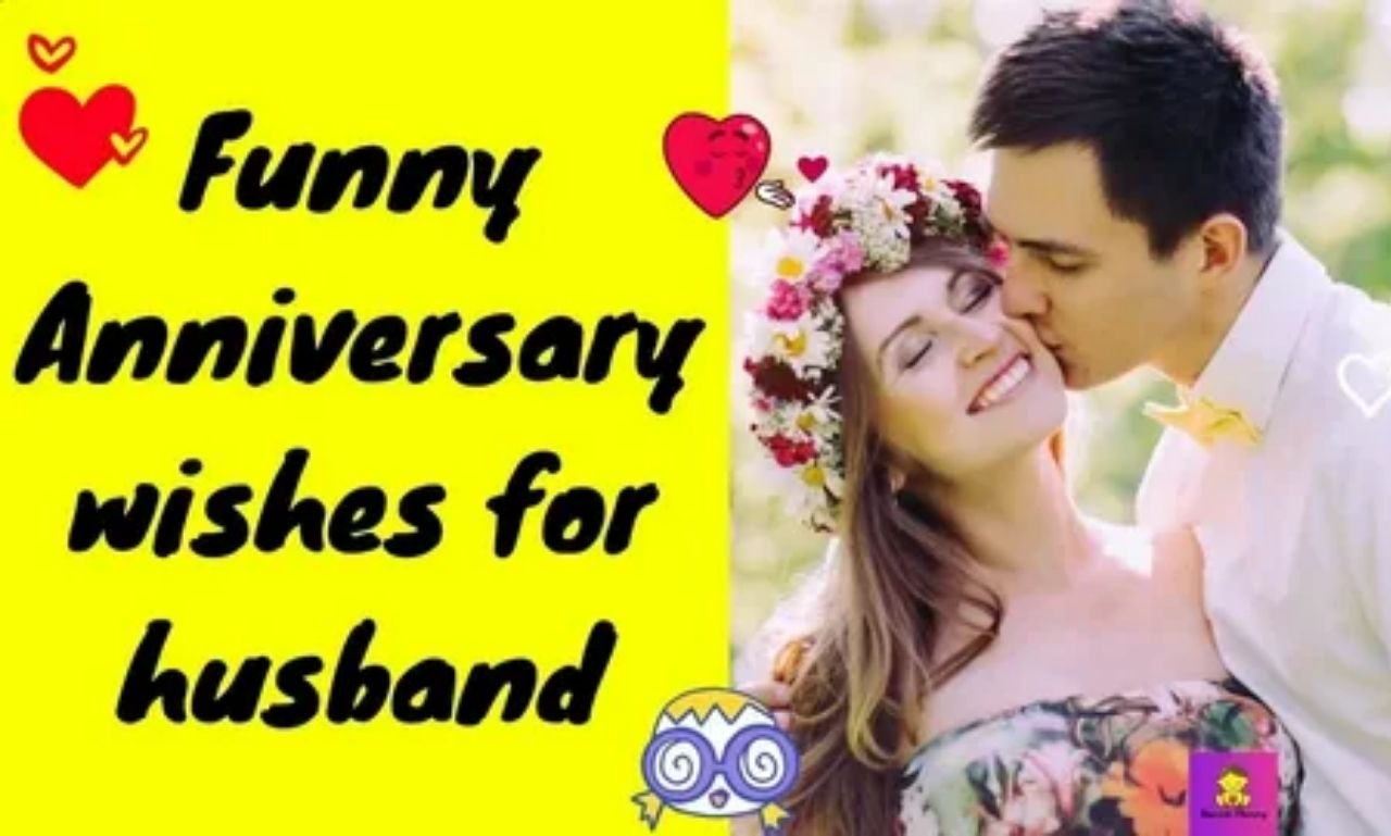 Happy couple laughing together celebrating love with funny anniversary quotes and joyful romantic atmosphere