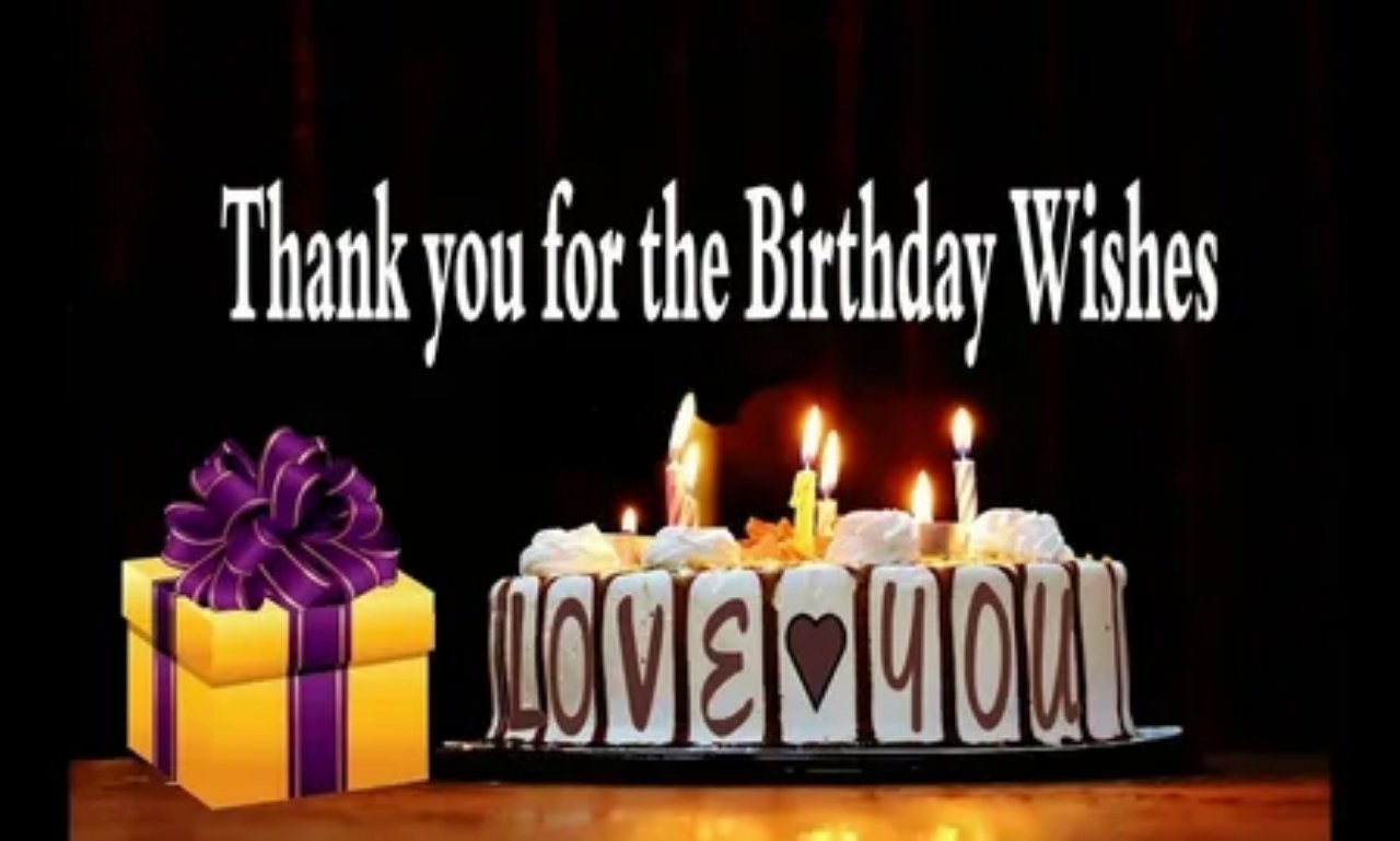 Handwritten appreciation message for birthday wishes with prayer and flowers