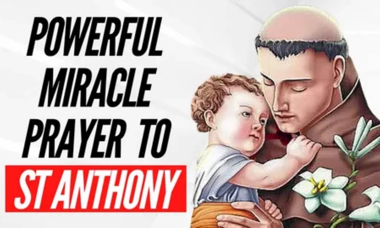 Powerful Prayers to St. Anthony for Miracles with candlelight, rosary, and peaceful morning prayer