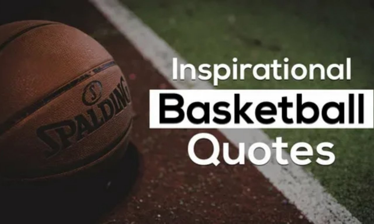 Best Basketball Quotes feature image with basketball on court at sunrise symbolizing motivation, perseverance, and strength through challenges