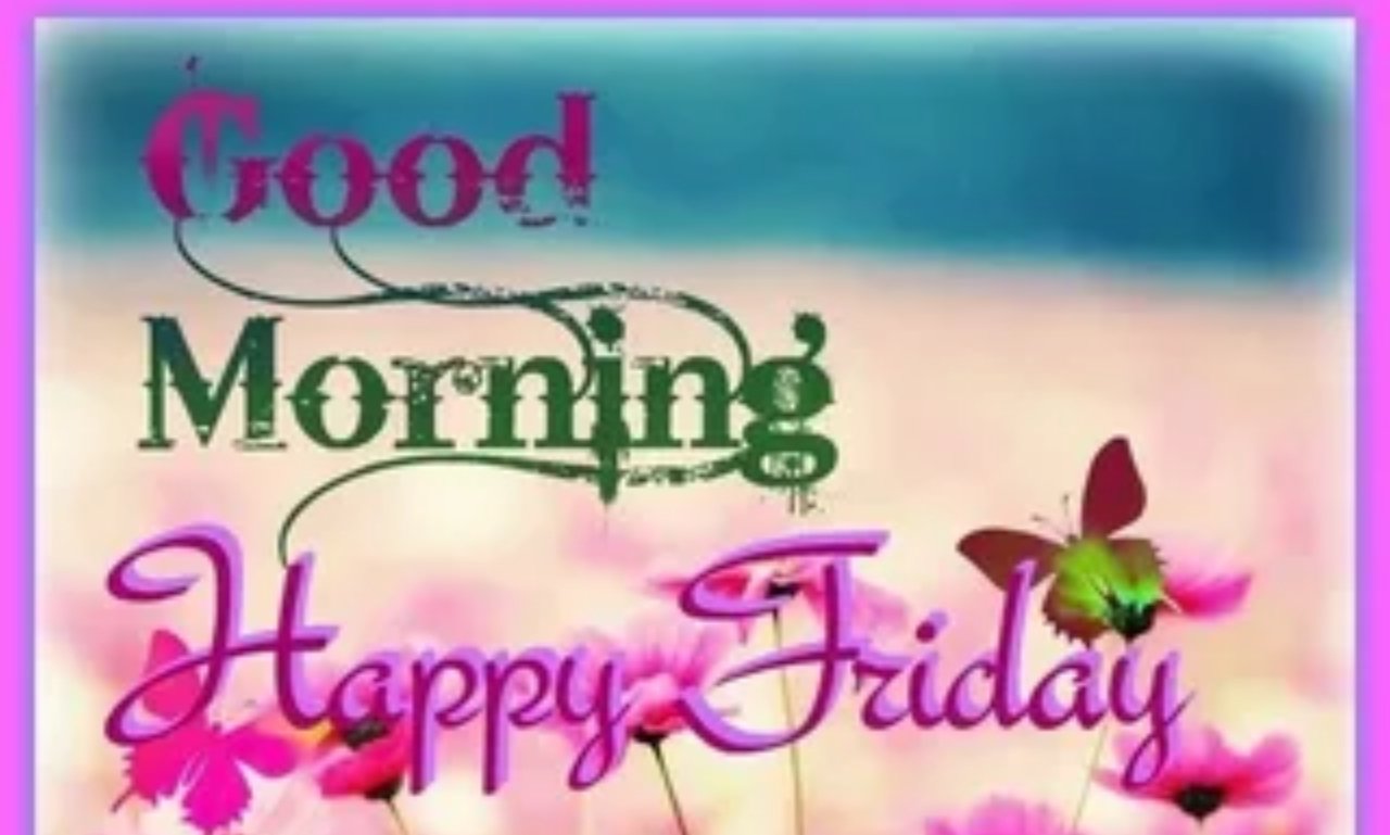 Inspirational Good Morning Friday blessings image with sunrise background and uplifting message of hope and positivity