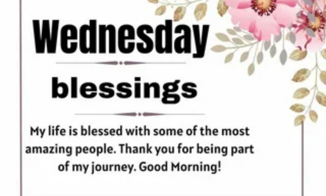 Uplifting Wednesday blessings message with sunrise and positive vibes to brighten midweek