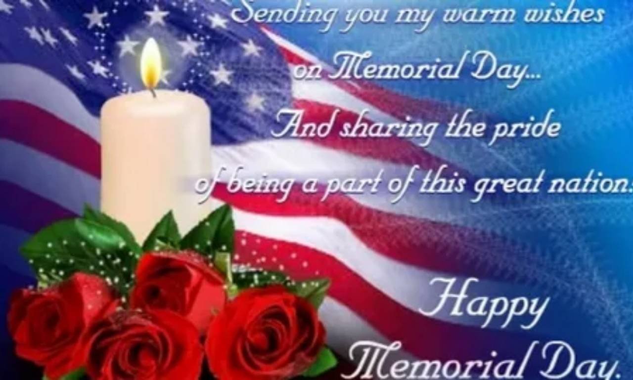Memorial Day Blessings: Heartfelt Words to Our Heroes tribute with American flag, candles, and remembrance prayer