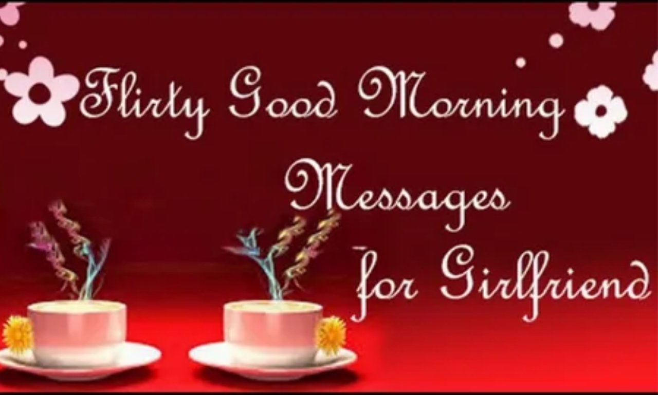 Flirty Good Morning Texts For Her romantic message image with sunrise background and loving couple silhouette