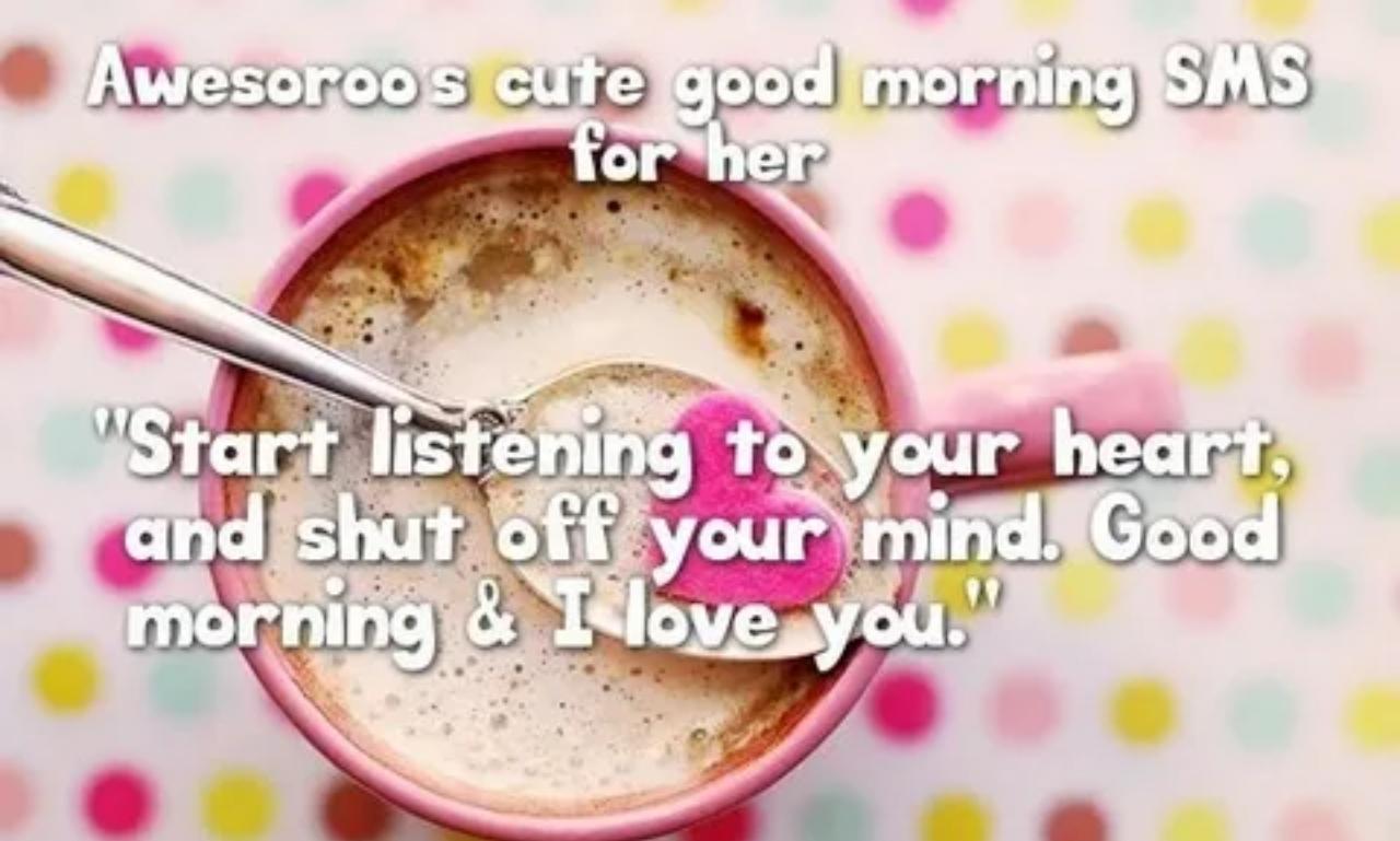 Flirty Good Morning Texts For Her romantic message image with sunrise background and loving couple silhouette