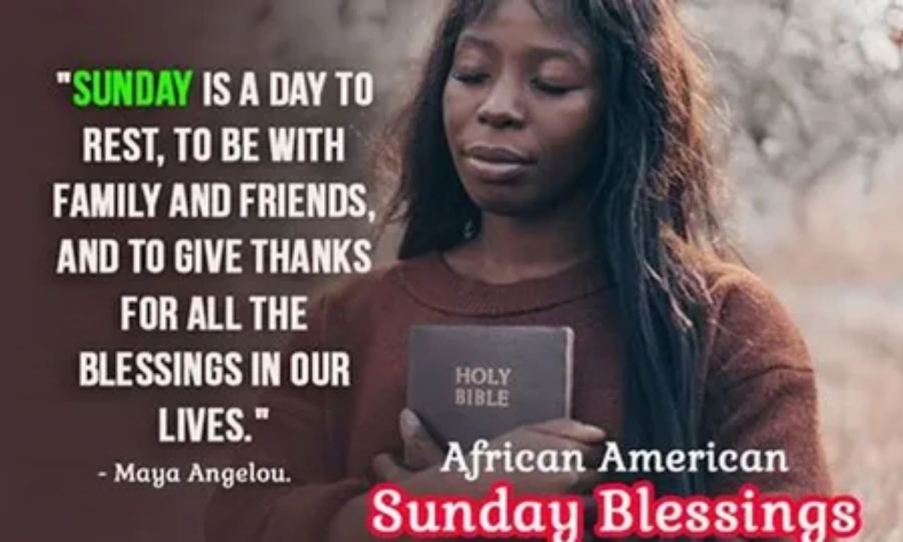 African American Sunday blessings and prayers with hands raised in worship and sunrise background symbolizing hope and faith