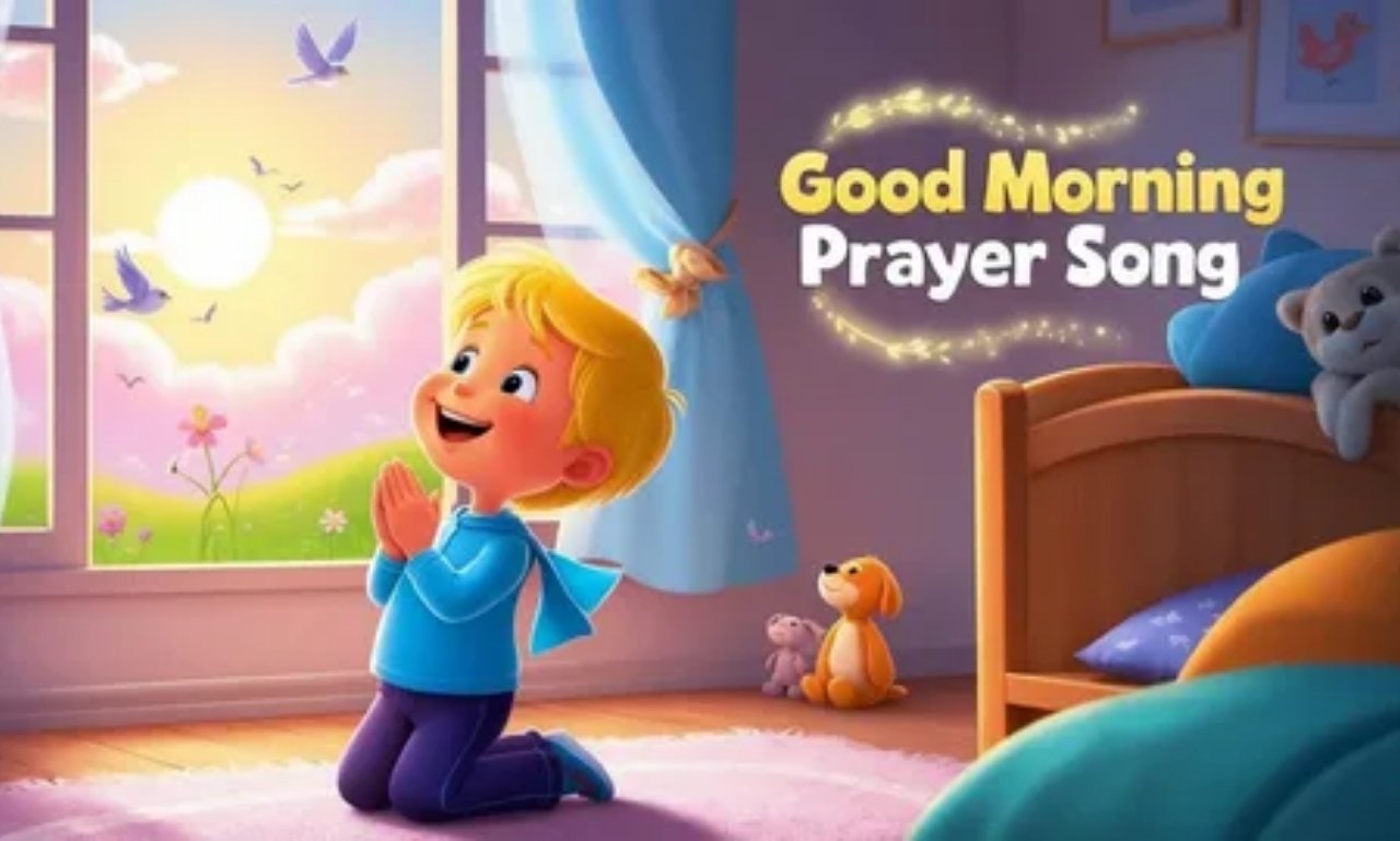 Good Morning Prayer-Start Your Day with God’s Blessings with sunrise, open Bible, and peaceful morning light symbolizing faith, hope, and strength through prayer