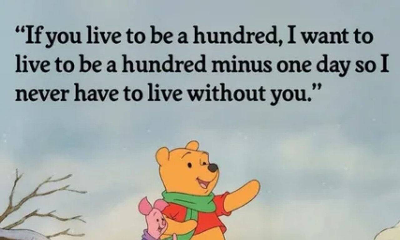 Best Winnie the Pooh quotes inspirational image with Pooh and friends symbolizing friendship, hope, kindness, and wisdom