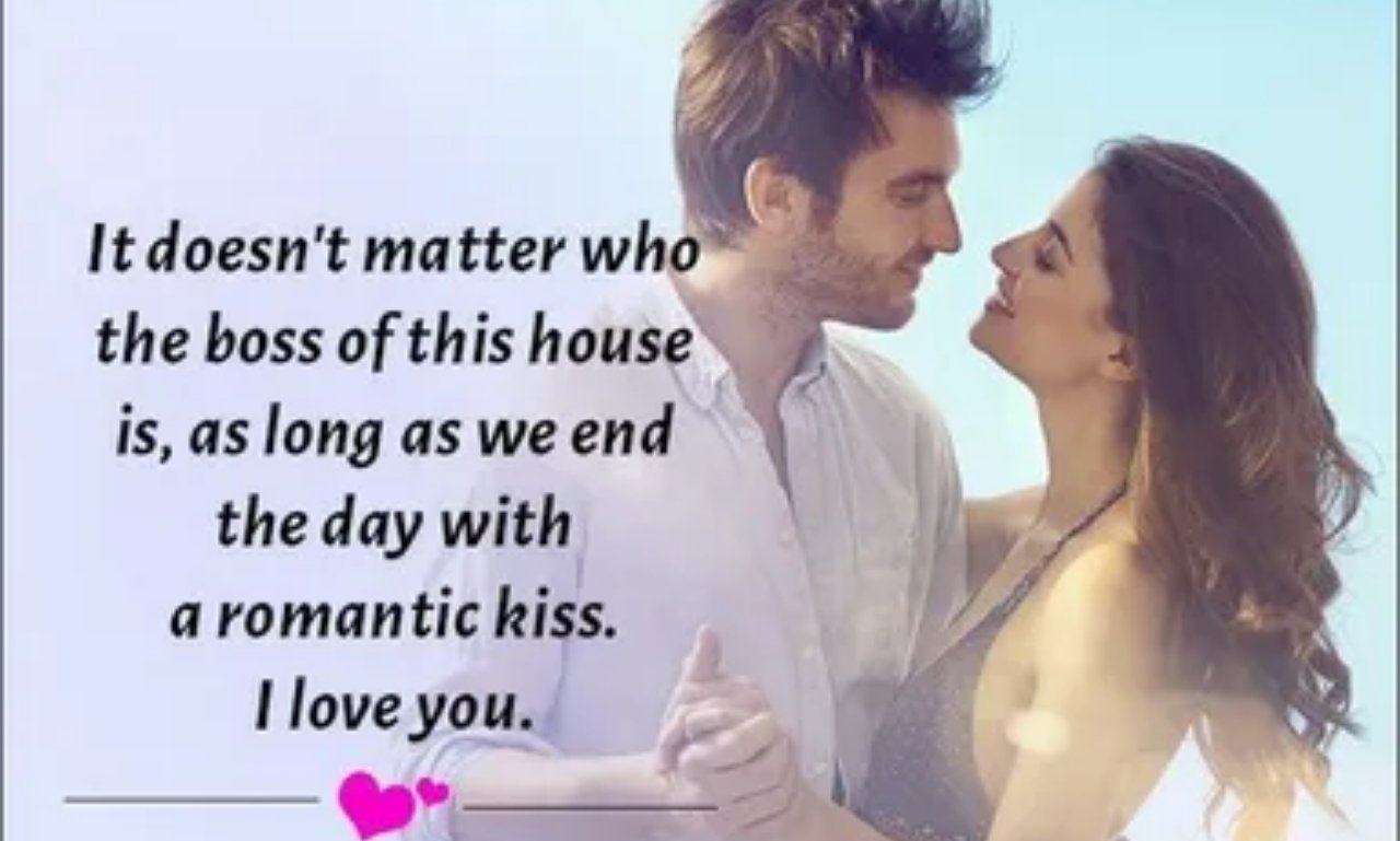 Husband sending a romantic love message to his wife, expressing affection and appreciation