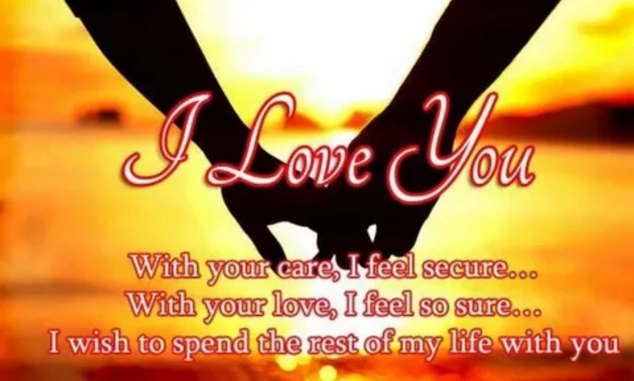 Husband sending a romantic love message to his wife, expressing affection and appreciation