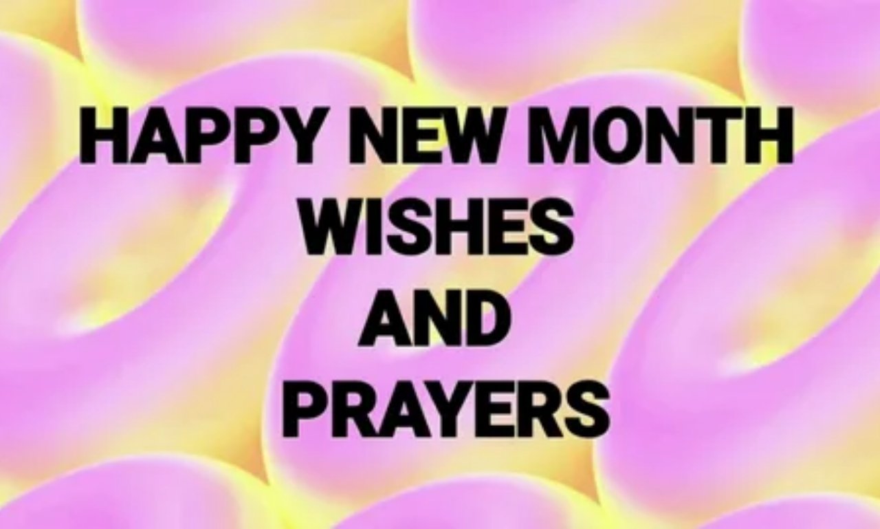 Best New Month Wishes and Messages to Start Fresh with Joy displayed with colorful greeting icons and positive vibes