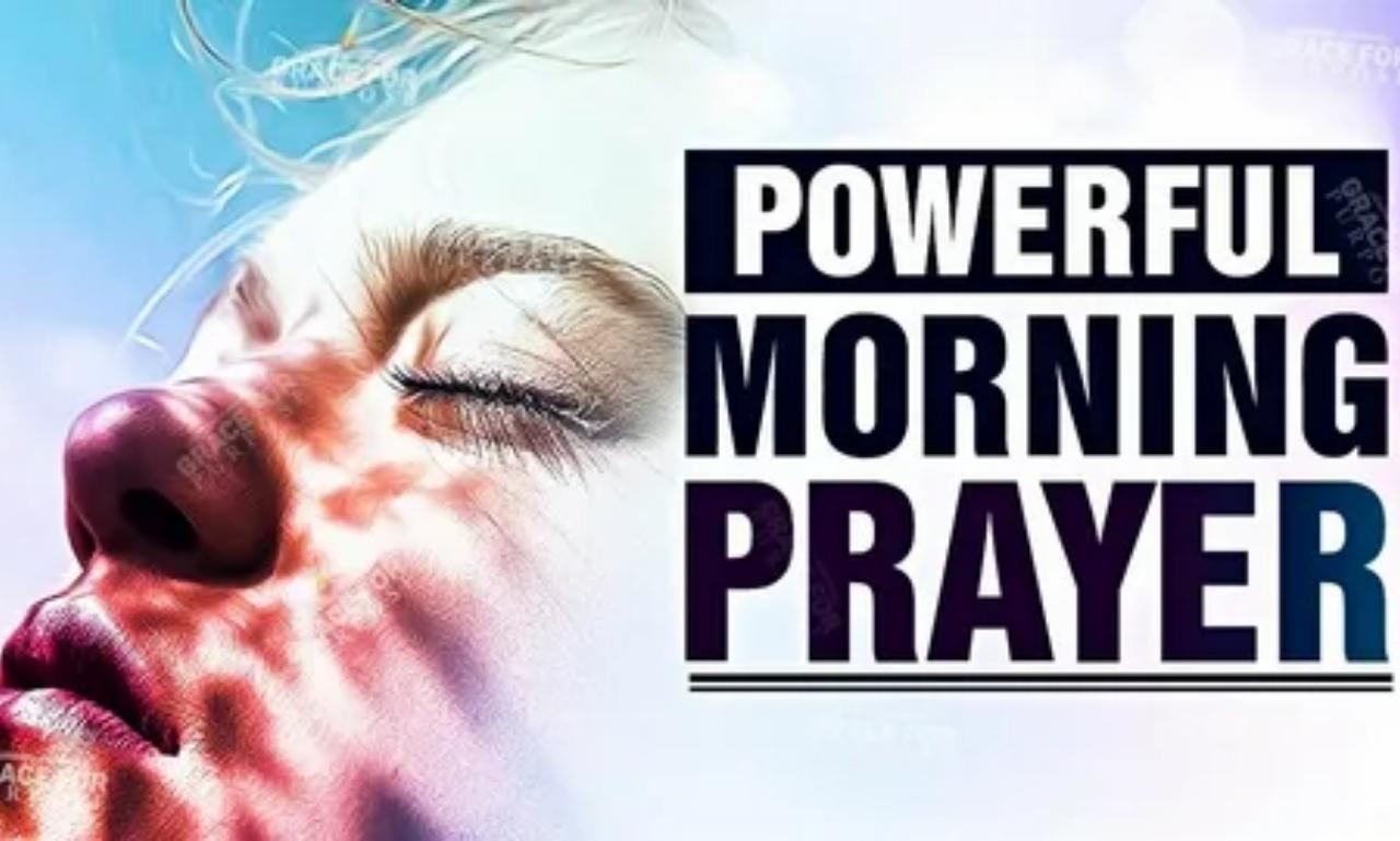 Powerful Monday morning prayer with sunrise, Bible, and peaceful morning scene symbolizing faith, hope, and a blessed start to the week.