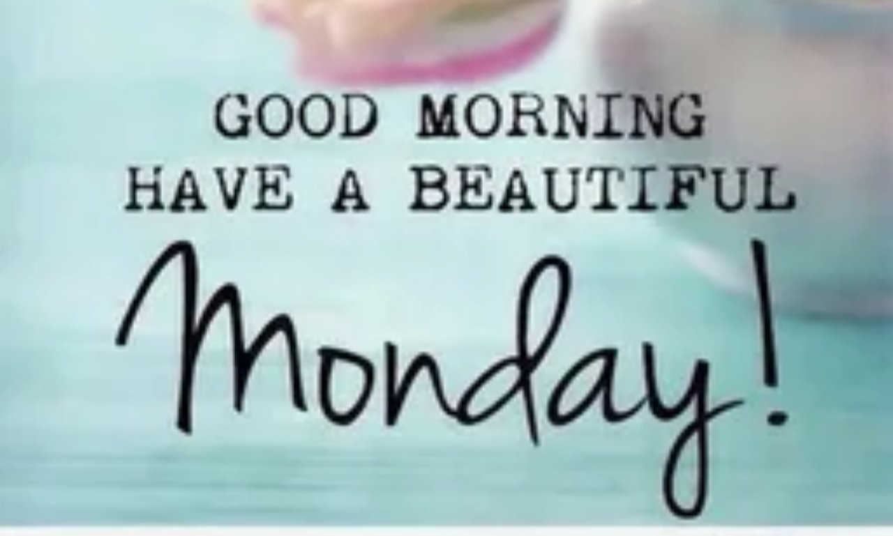 Good Morning Monday Quotes, Wishes, and Greetings with sunrise, coffee, and inspirational message for motivation and positivity