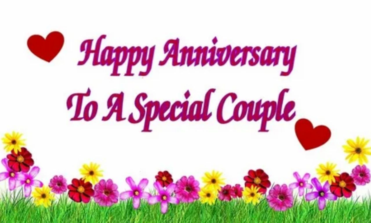 Happy Anniversary Wishes for Couple with romantic image of loving partners, flowers, and heartfelt quotes celebrating love and togetherness