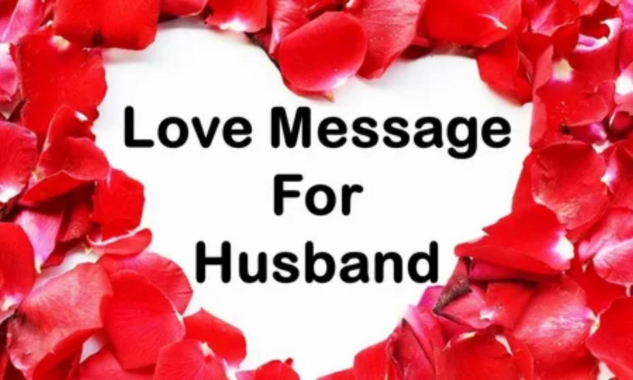 deep Love Messages For Husband with romantic couple silhouette, warm sunset background, and heartfelt love quote text
