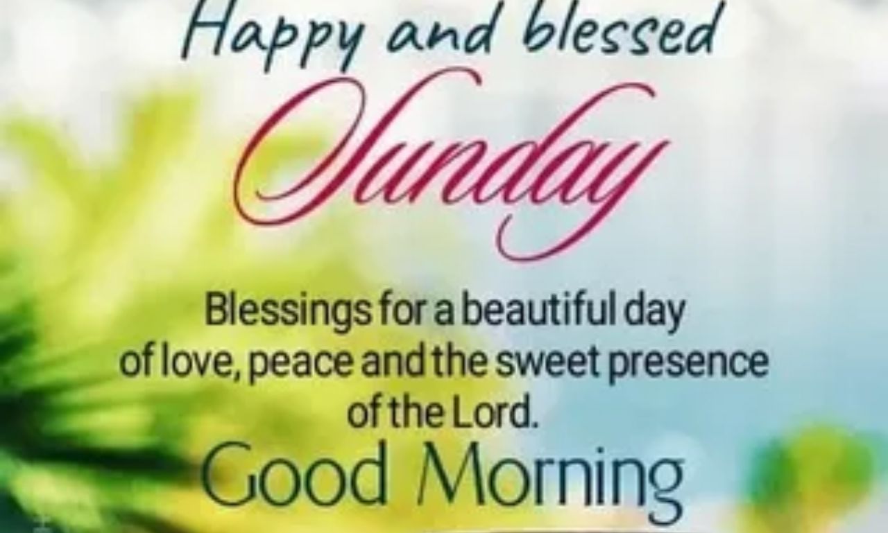 Beautiful Sunday blessings quotes and prayers with images featuring peaceful morning light, Bible, and inspirational words for hope and faith