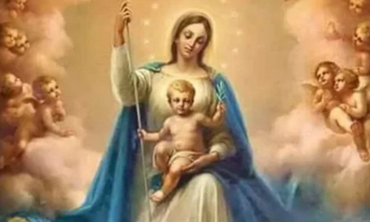 Powerful scriptures to pray with the Memorare Prayer image featuring Bible, rosary, and peaceful candlelight symbolizing faith and prayer