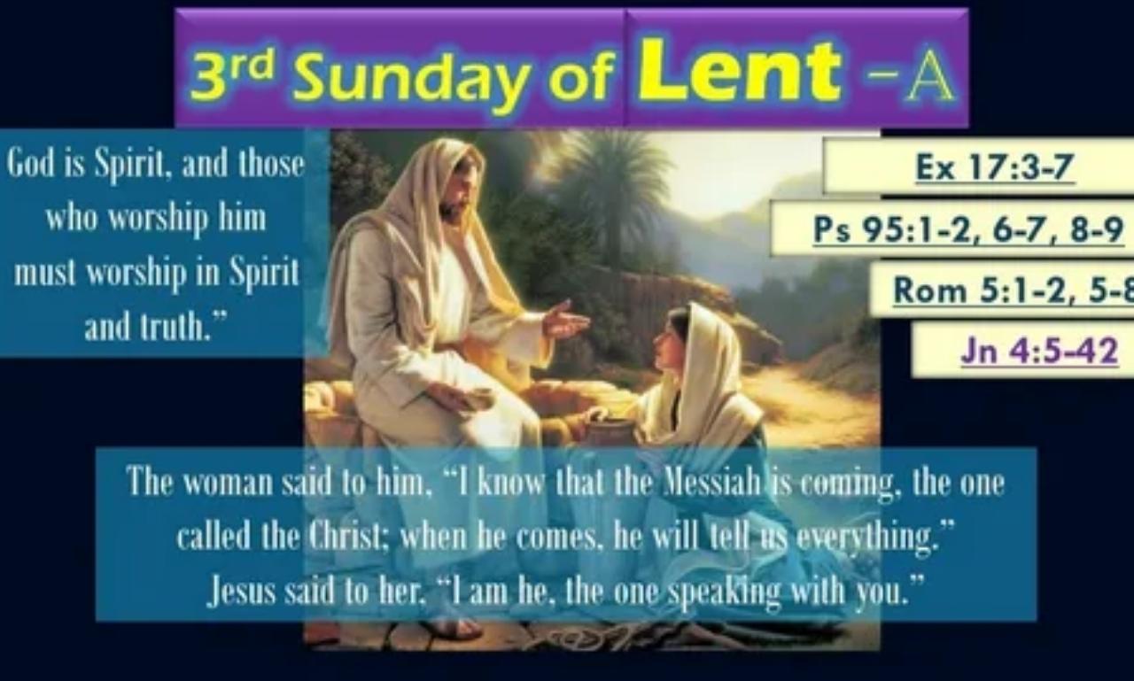 Powerful Prayers for the Third Sunday of Lent with Bible verses and peaceful church sunrise background