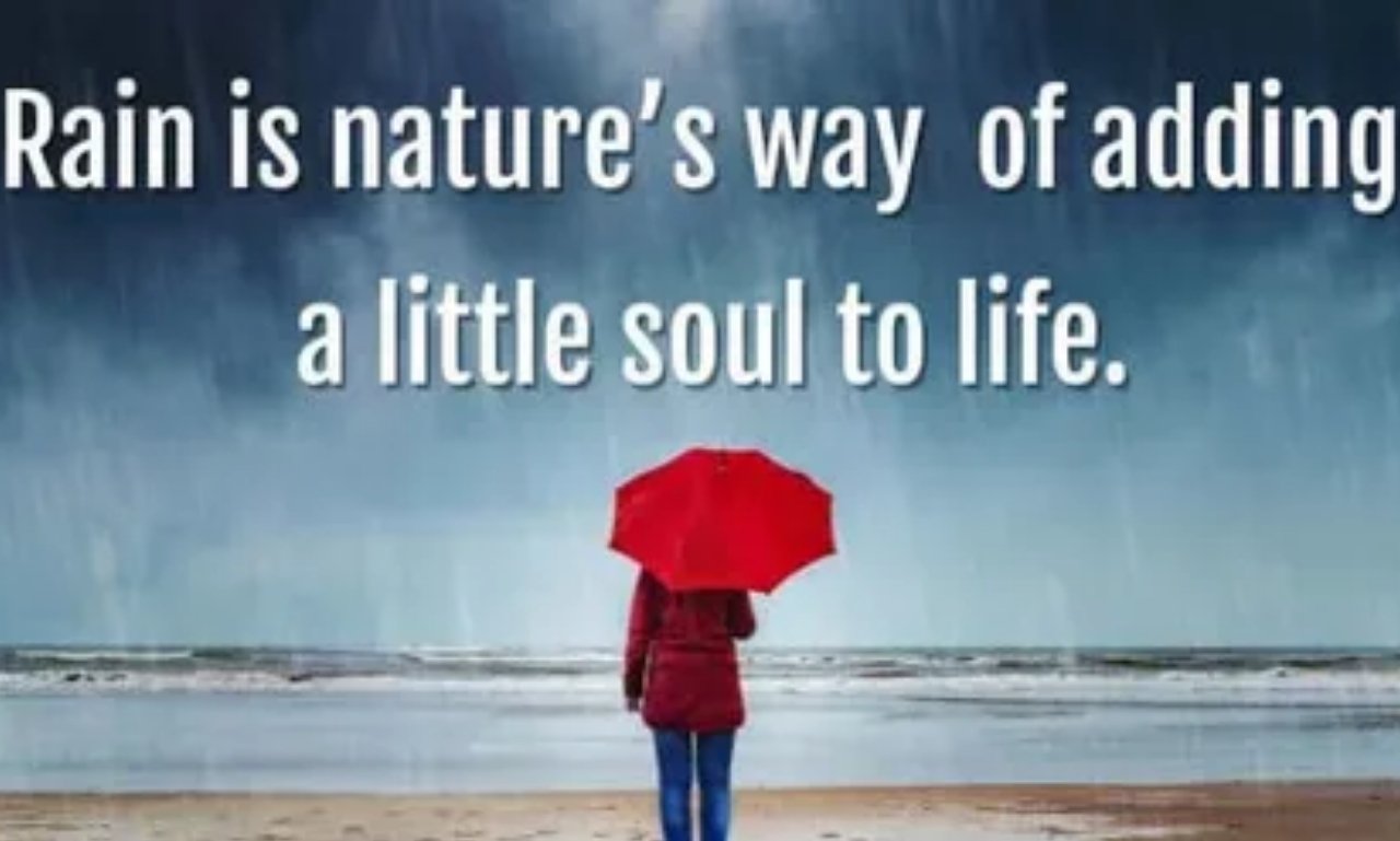 Funny & Creative Rain Blessings image with cheerful raindrops, colorful umbrella, and uplifting quotes bringing hope, laughter, and encouragement during rainy days