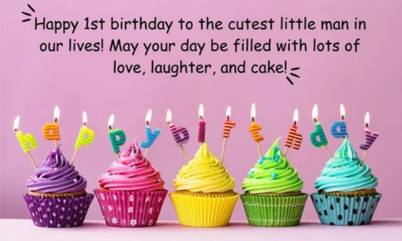 1st birthday wishes celebration with baby, cake, balloons, and joyful family moments symbolizing love, hope, and first milestone memories
