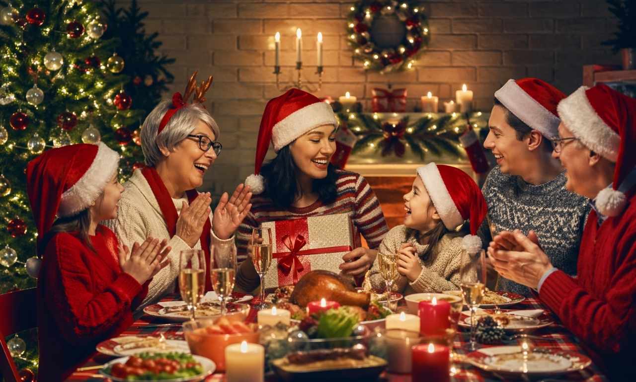 Merry Christmas blessings with glowing lights, snowy scene, and inspirational quotes for hope, faith, peace, and joyful holiday wishes