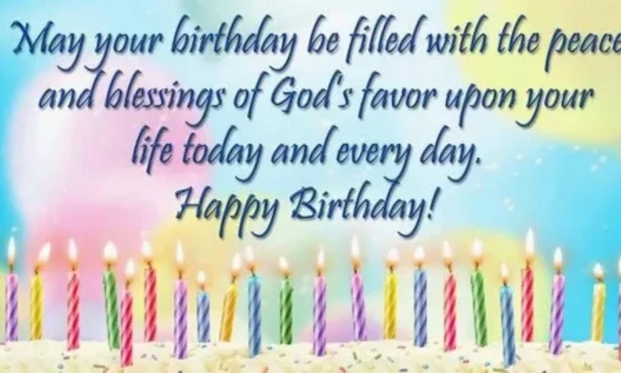 Happy Birthday Blessings and Wishes for Loved Ones with candles, cake, and heartfelt message of hope, faith, and joy