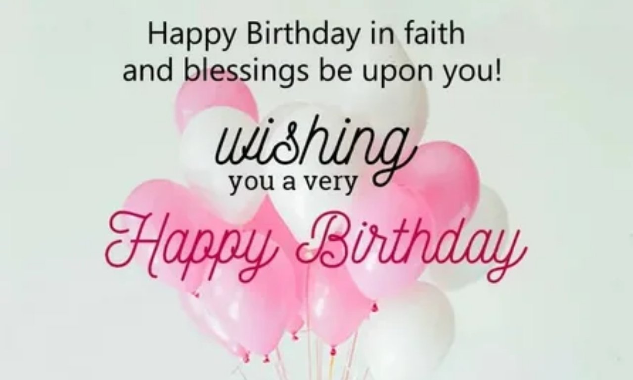 Happy Birthday Blessings Quotes feature image with joyful balloons, birthday cake, candles, flowers, and inspirational birthday wishes