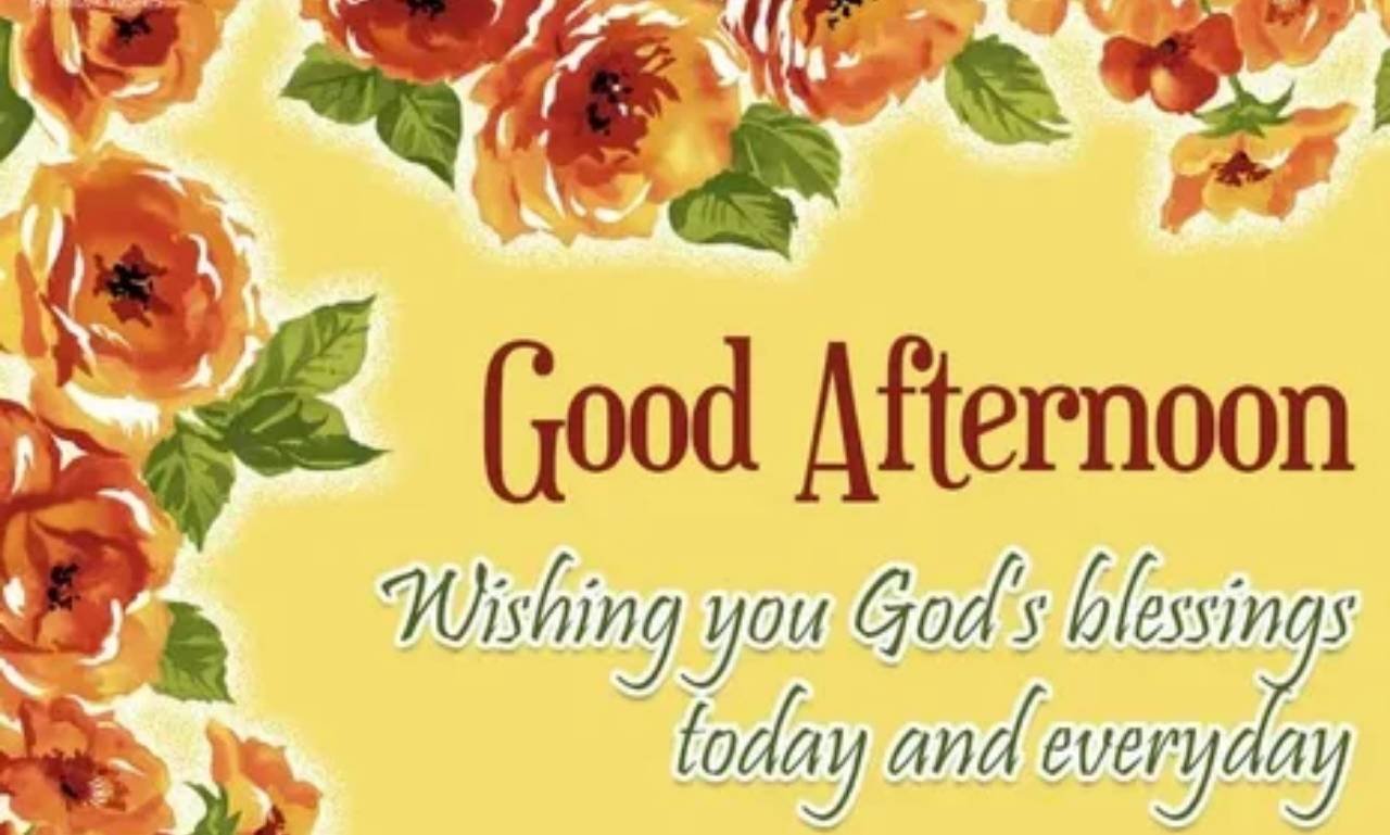 Good afternoon blessings with peaceful flowers, sunshine, heartfelt wishes, uplifting quotes, and inspirational prayers