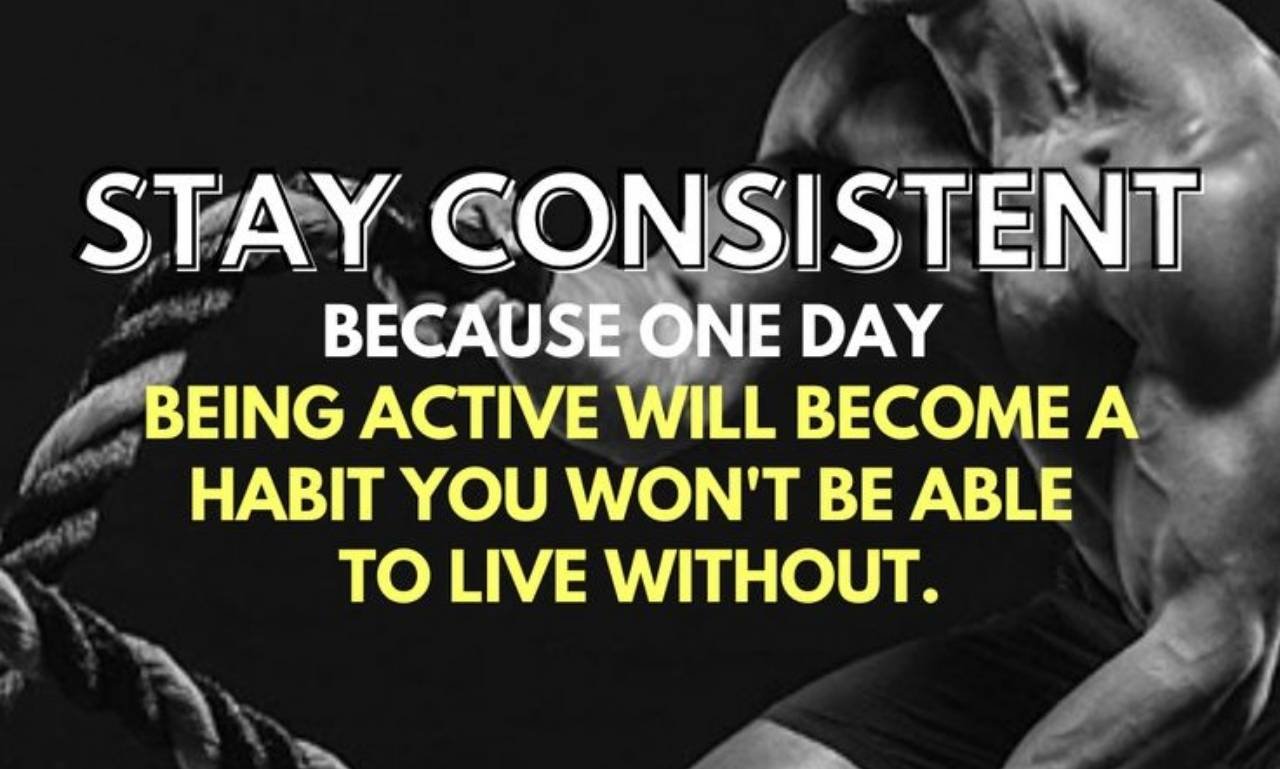 Motivational gym scene with fitness quotes inspiring strength, perseverance, emotional healing, and positivity during workouts.