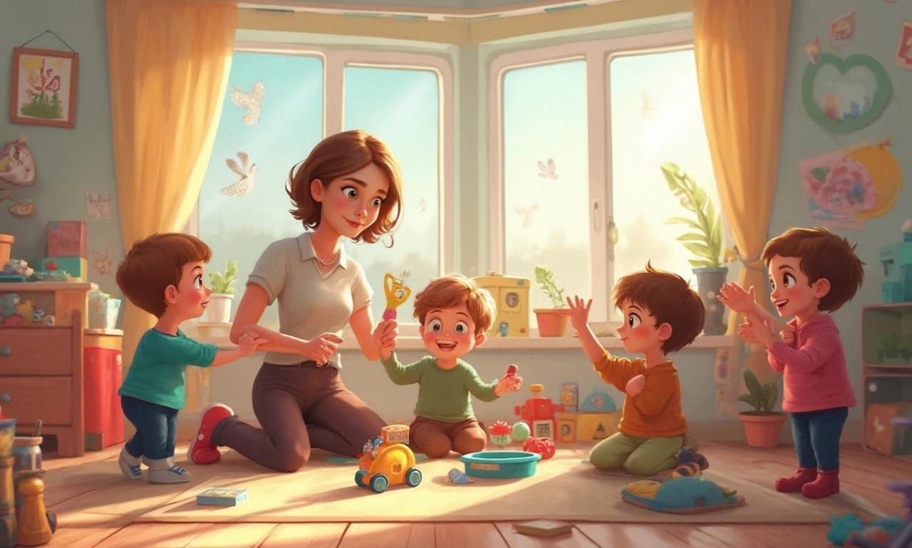 Happy family laughing together at home while sharing funny family blessings, prayers, and inspirational quotes filled with love, faith, joy, and togetherness.