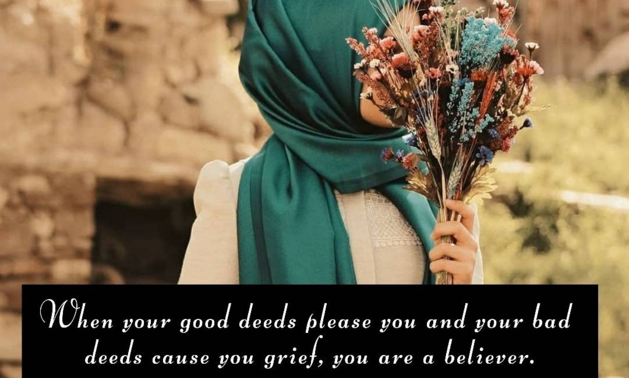 Modest Muslim woman wearing a hijab in a peaceful outdoor setting, representing faith, inner beauty, strength, confidence, hope, and spiritual inspiration.