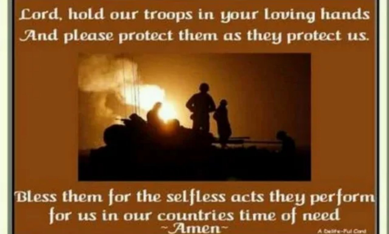 War blessings for soldiers with hands clasped in prayer over a military dog tag and folded flag