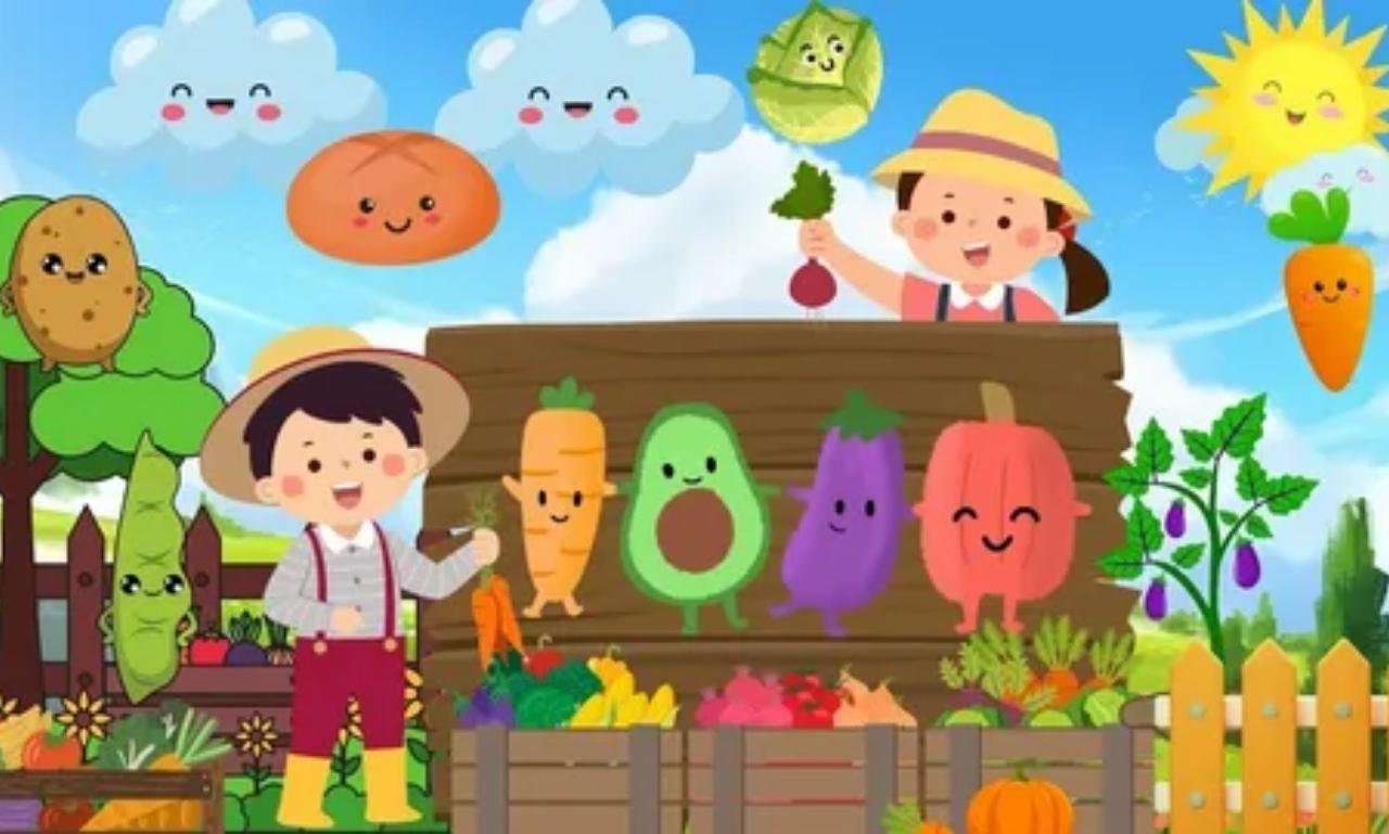 Colorful flower garden with blooming flowers, gardening tools, and a cheerful sign displaying funny garden blessings and quotes that inspire laughter, positivity, hope, and happiness.