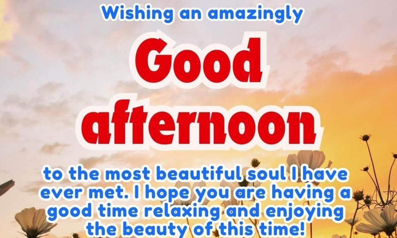 Peaceful afternoon landscape with beautiful good afternoon blessings, prayers, uplifting quotes, and inspirational wishes for faith, hope, and peace.