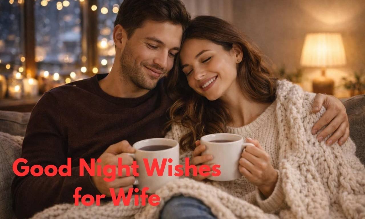 Romantic good night wishes for wife with heartfelt love messages, prayers, blessings, and inspirational quotes for peaceful sleep and a happy marriage.