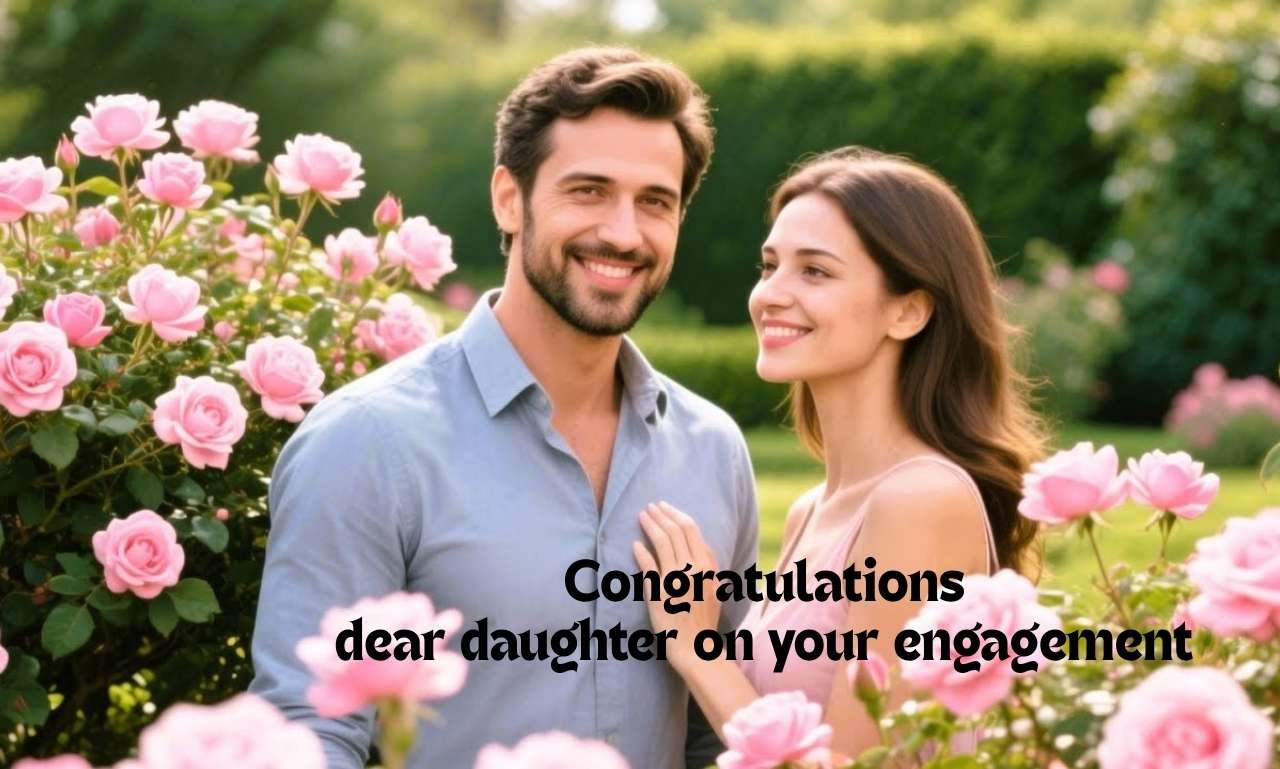 Happy Engagement Wishes for Your Daughter featured image showing proud parents celebrating their daughter's engagement with love, heartfelt blessings, and joyful congratulations.