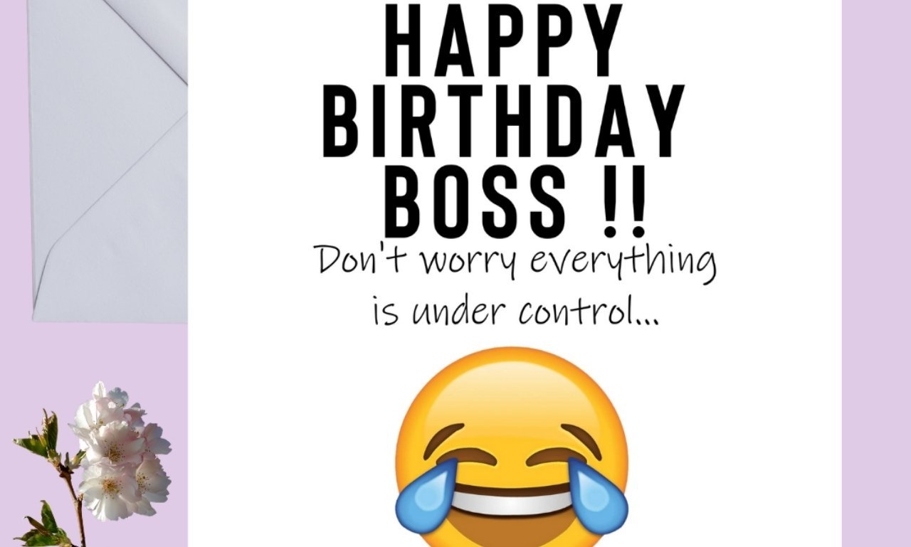 Elegant birthday card with professional birthday wishes for boss, inspirational messages, heartfelt greetings, and prayers.