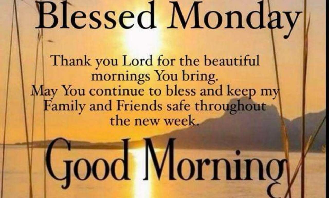 Beautiful sunrise with flowers and a coffee cup featuring Happy Blessed Monday images and quotes filled with faith, hope, blessings, and encouragement.