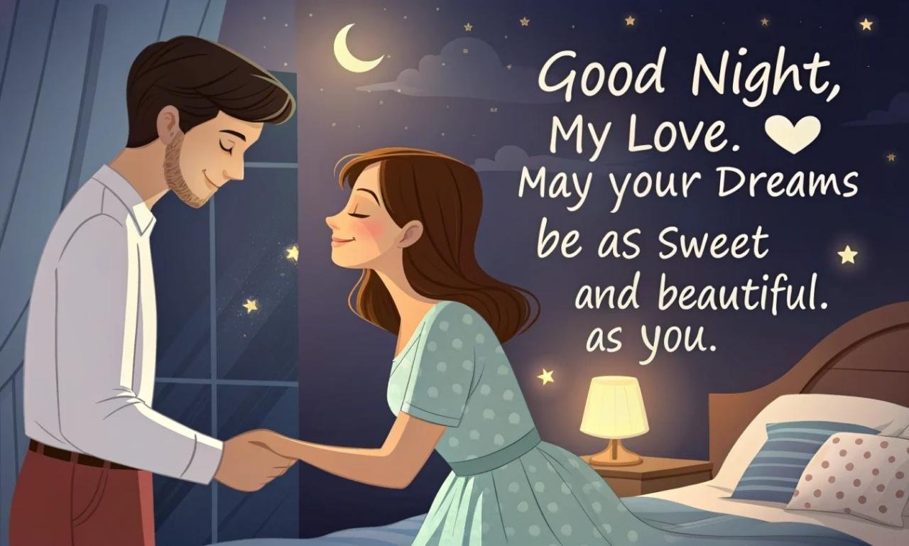 Romantic good night wishes for boyfriend with heartfelt love messages, sweet quotes, and bedtime prayers for peaceful sleep.