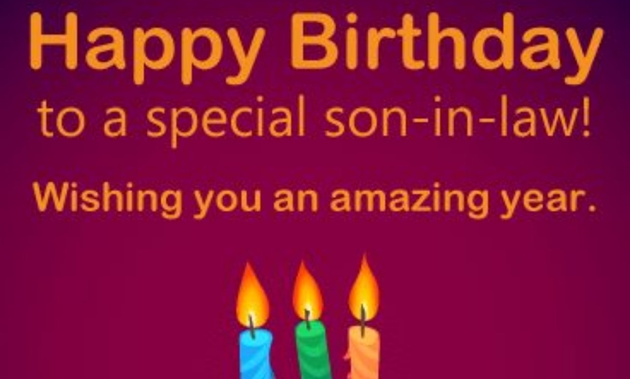 Happy Birthday Wishes for Son-in-Law with a heartfelt birthday cake, balloons, gifts, and warm family celebration.