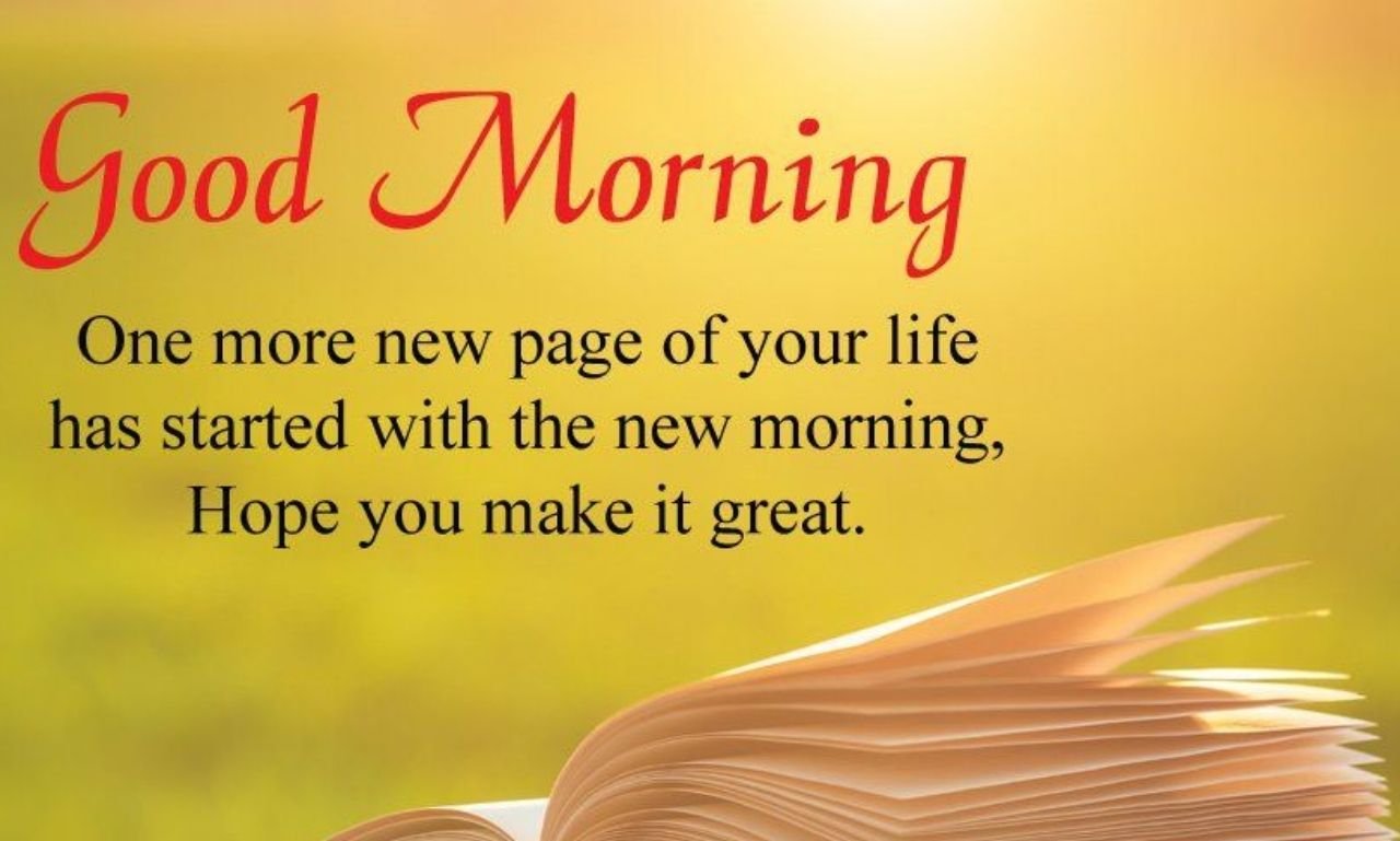 Sunrise over peaceful mountains with Best Spiritual Good Morning Messages to Start Your Day text representing faith, hope, and prayer.