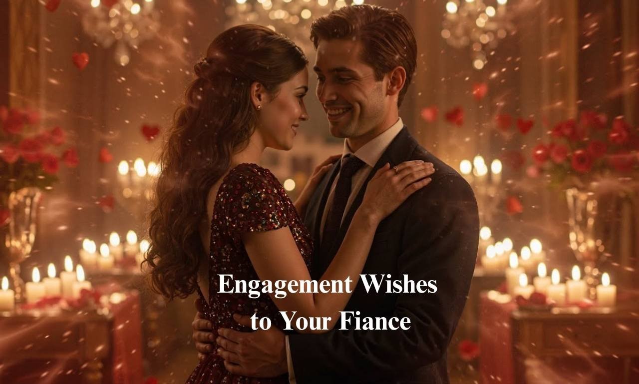 Romantic engagement wishes to your fiancé to cherish with heartfelt love messages, romantic quotes, engagement prayers, and blessings for a happy future together.