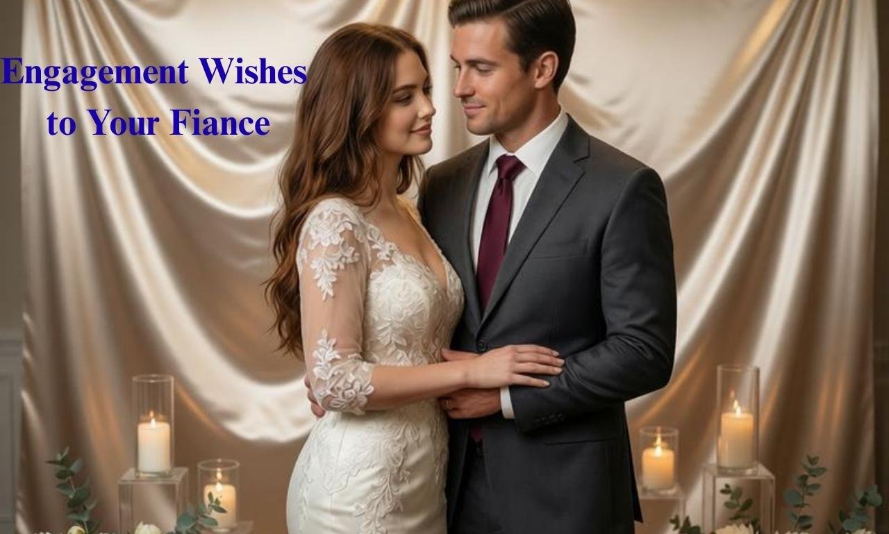 Romantic engagement wishes to your fiancé to cherish with heartfelt love messages, romantic quotes, engagement prayers, and blessings for a happy future together.
