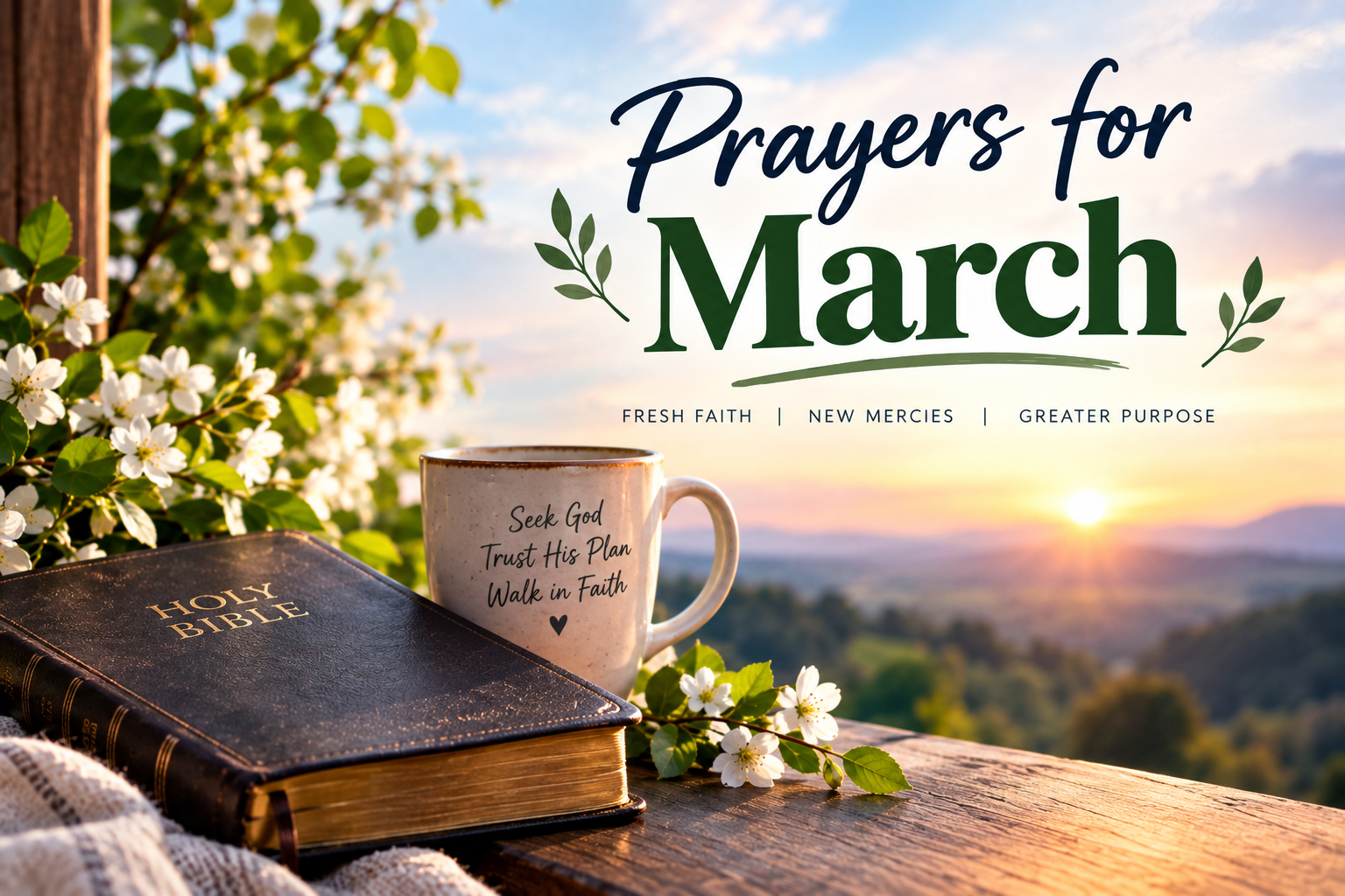 150+ Prayers for March With Bible Verses & Blessings